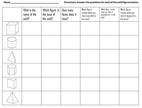Cross Section Solids Worksheets Learny Kids Cross Sections Of Solids Worksheet - Cross Sections Of Solids Worksheet
