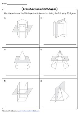 Cross Sections Of 3d Shapes Worksheets Cross Sections Worksheet - Cross Sections Worksheet