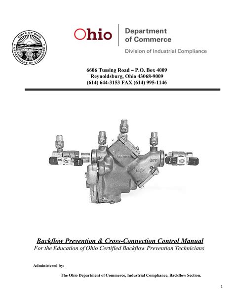 Read Cross Connections And Backflow Prevention Manual 