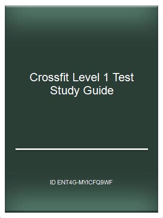 Read Online Crossfit Level 1 Test Study Guide 