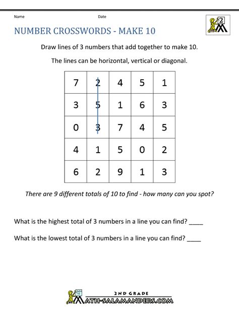 Crossword Puzzles 2nd Grade   Math Puzzles 2nd Grade Printable Crossword Puzzles For - Crossword Puzzles 2nd Grade