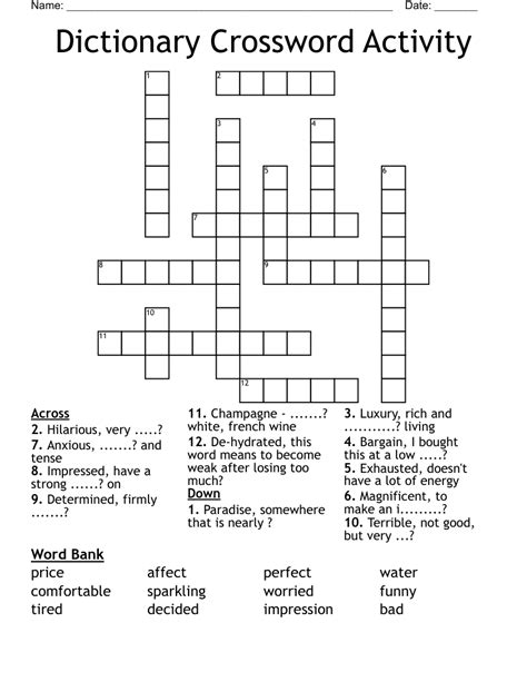 Crossword Puzzles Dictionary Com