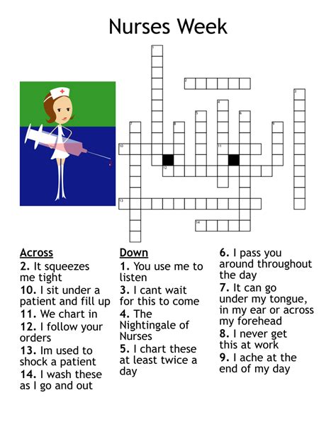 Crossword Puzzles For Nurses