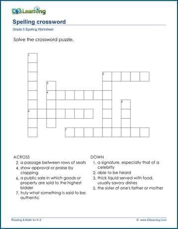 Crossword Puzzles K5 Learning Grade Crossword - Grade Crossword