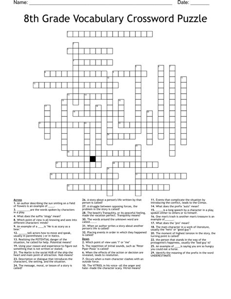 Crossword Puzzles Printable 8th Grade Printable Crossword Math Crossword Puzzles 8th Grade - Math Crossword Puzzles 8th Grade