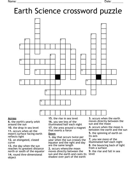 Read Crossword Puzzle Earth Science Chapter 20 