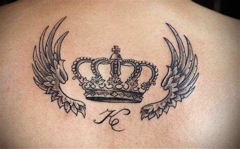 crown tattoo with wings 08.12.2019 №001 tattoo crown