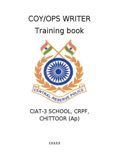 Crpf Establishment Manual