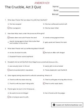 Crucible Act 3 Unit Test 2 Answers Formyl