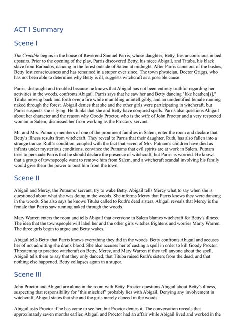 Crucible Chapter 1 Summary