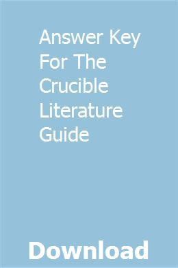 Download Crucible Novel Guide Answer Key 