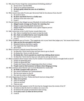 Read Crucible Test With Answers 