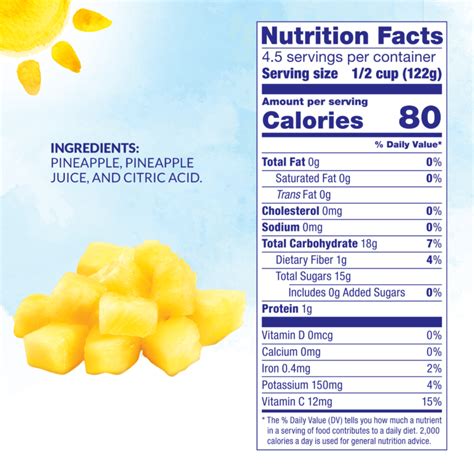 crushed pineapple Nutrition Facts & Calories - Self