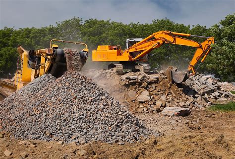 crushing recycling rock