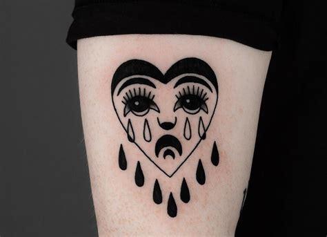 Crying Heart Tattoo