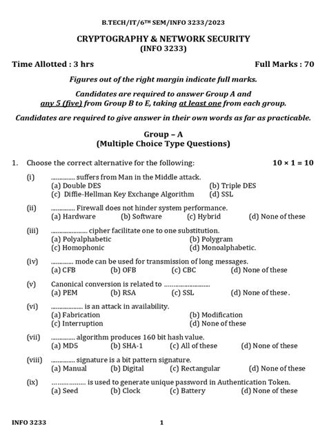 Cryptography And Network Security Exam Solutions