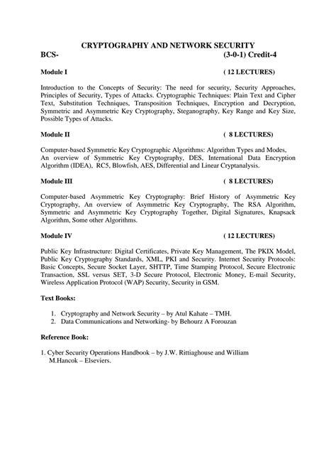 Cryptography And Network Security Lecture Notes
