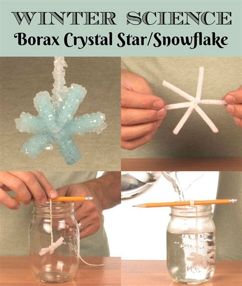 Crystal Borax Snowflake Craft For Kids To Make Snowflake Science Experiments - Snowflake Science Experiments