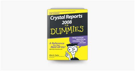 Full Download Crystal Reports 2008 For Dummies 