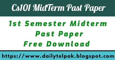 cs101 Mid Term Past Papers By Moaaz