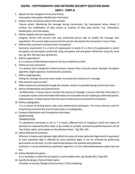 Cs6701 Cryptography And Network Security Unit 2 Notes