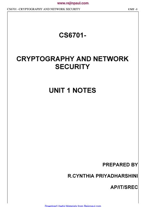 Read Cs6701 Cryptography And Network Security Unit 2 Notes 