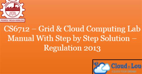 Full Download Cs6712 Grid And Cloud Computing Lab Manual Pdf 