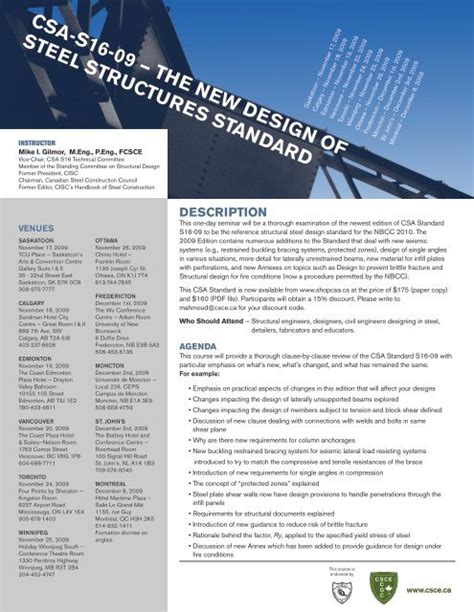 csa s16 09 design of steel structures
