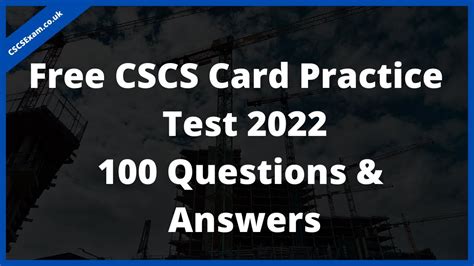 Cscs Practice Test