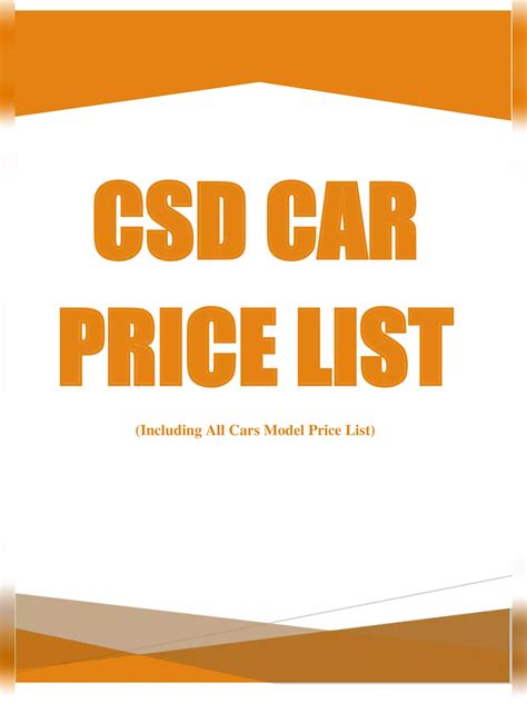 Csd Car Price