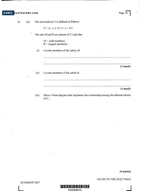 Full Download Csec Mathematics Past Paper Questions 