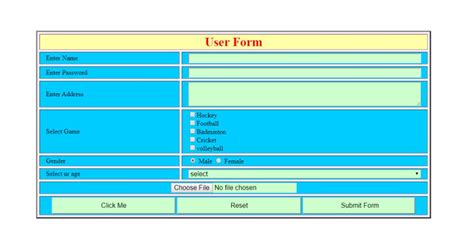 css I have to create a html table and form like the one given in the