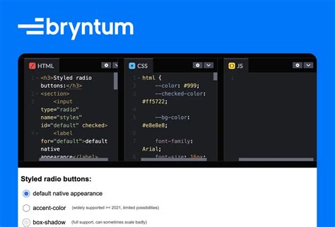 css input radio color