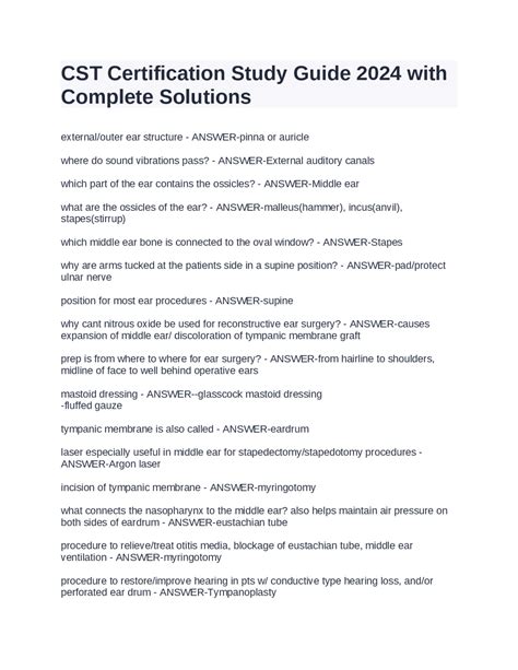 Cst Exam Study Guide For Second Grade