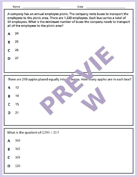 Cst Math Released Questions 5th Grade