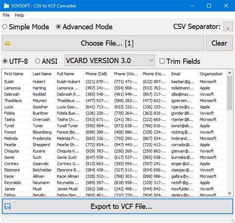 Csv To Vcf