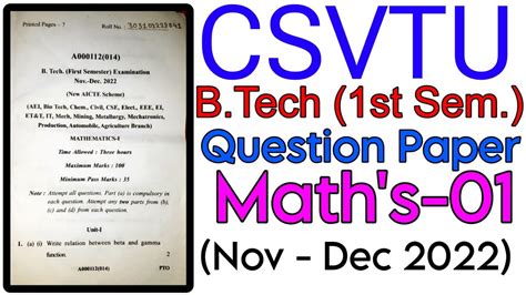 Download Csvtu Question Papers 1St Sem Abcwaches 