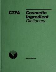 Ctfa Cosmetic Ingredient Dictionary
