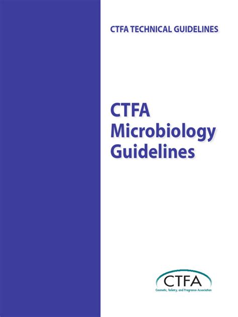 ctfa microbiology guidelines