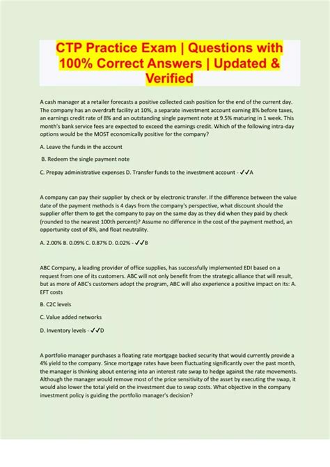 Ctp 4 Practice Test
