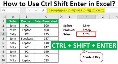 Ctrl Shift Enter Mastering Excel Array Formulas