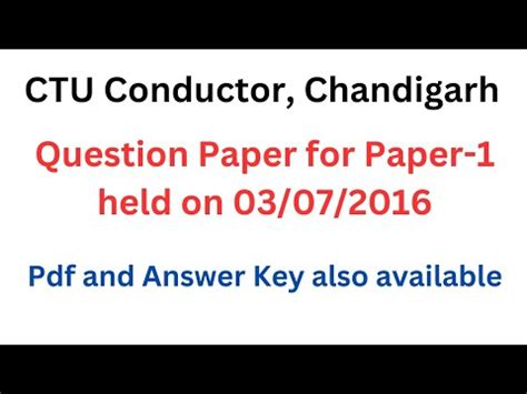Full Download Ctu Conductor Question Paper 