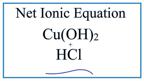 Cu Hcl Net Ionic Equation