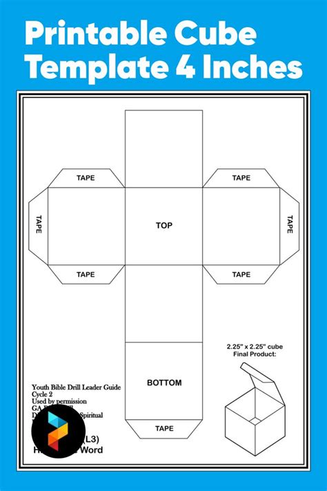 Cube Template Free Printables A Pop Up Cube Cube Cut Out Template - Cube Cut Out Template
