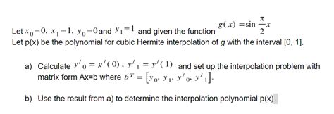 cubic Hermite interpolation Mathematics Stack Exchange