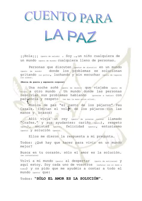 Cuento De La Paz