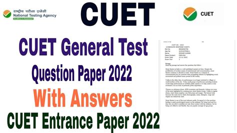 Download Cuet Admission Test Question 
