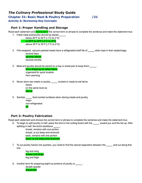 Read Culinary Professional Study Guide Answers 