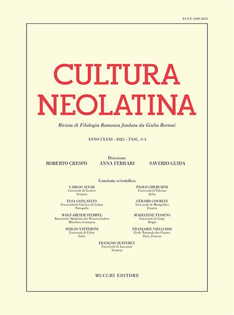 cultura neolatina rivista settimanale