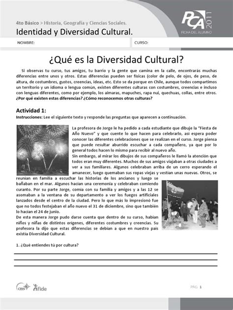 cultural diversity fichas